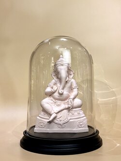 พระพิฆเนศ ปางประทานพร หน้าตัก 5 นิ้ว พร้อมครอบแก้ว