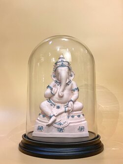 พระพิฆเนศ ปางประทานพร หน้าตัก 5 นิ้ว พร้อมครอบแก้ว