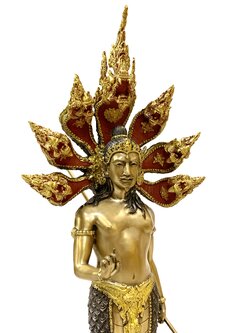 ปู่นาคราช ทรงตรีศูล หน้าตัก 9 นิ้ว (ปรก 7 เศียร)