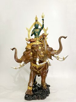 พระอินทร์ทรงช้างเอราวัณ สูง 27 นิ้ว
