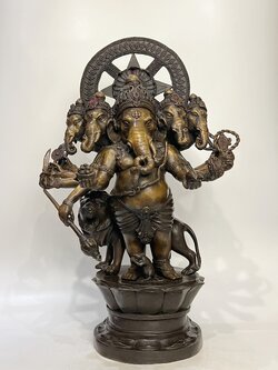 พระพิฆเนศ 5 เศียร หน้าตัก 9 นิ้ว (หมายเลข 15)