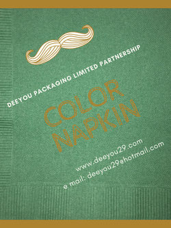 กระดาษเช็ดปากสีเขียว