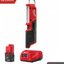 MILWAUKEE รุ่น M12 SL-201 ไฟตะเกียบ 12 โวลต์ พร้อมตะขอแขวน พร้อมแท่นชาร์จและแบต 2.0AH x 1 ก้อน